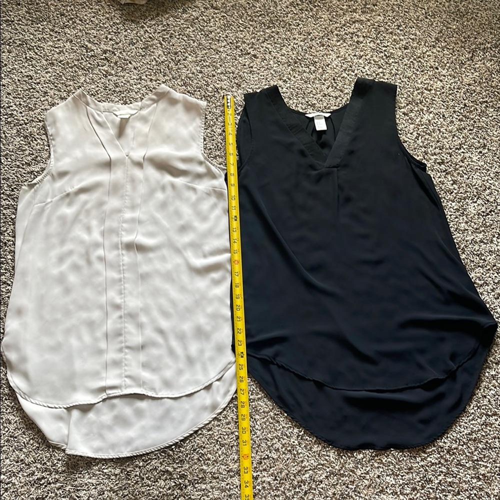 H&M Black and White Sleeveless Blouses Size 6